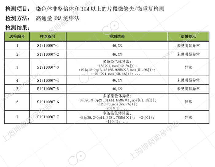 试管婴儿胚胎检测报告